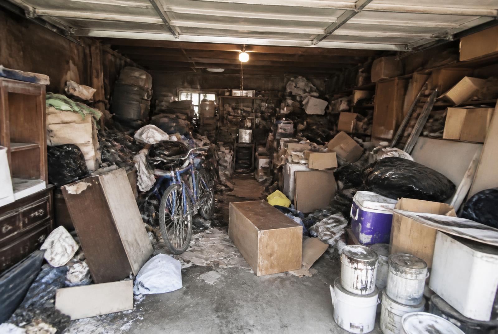 Room before a Muscle Men cleanout, full of debris